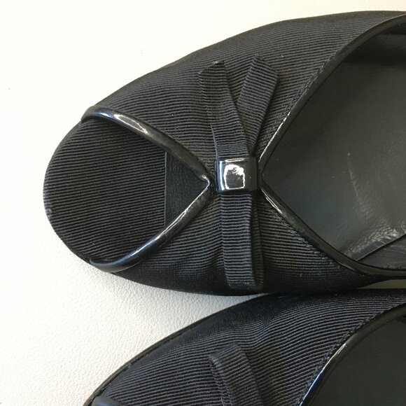 STUART WEITZMAN 🐈‍⬛ Black Open Toe Kitten Heels - Picture 6 of 15